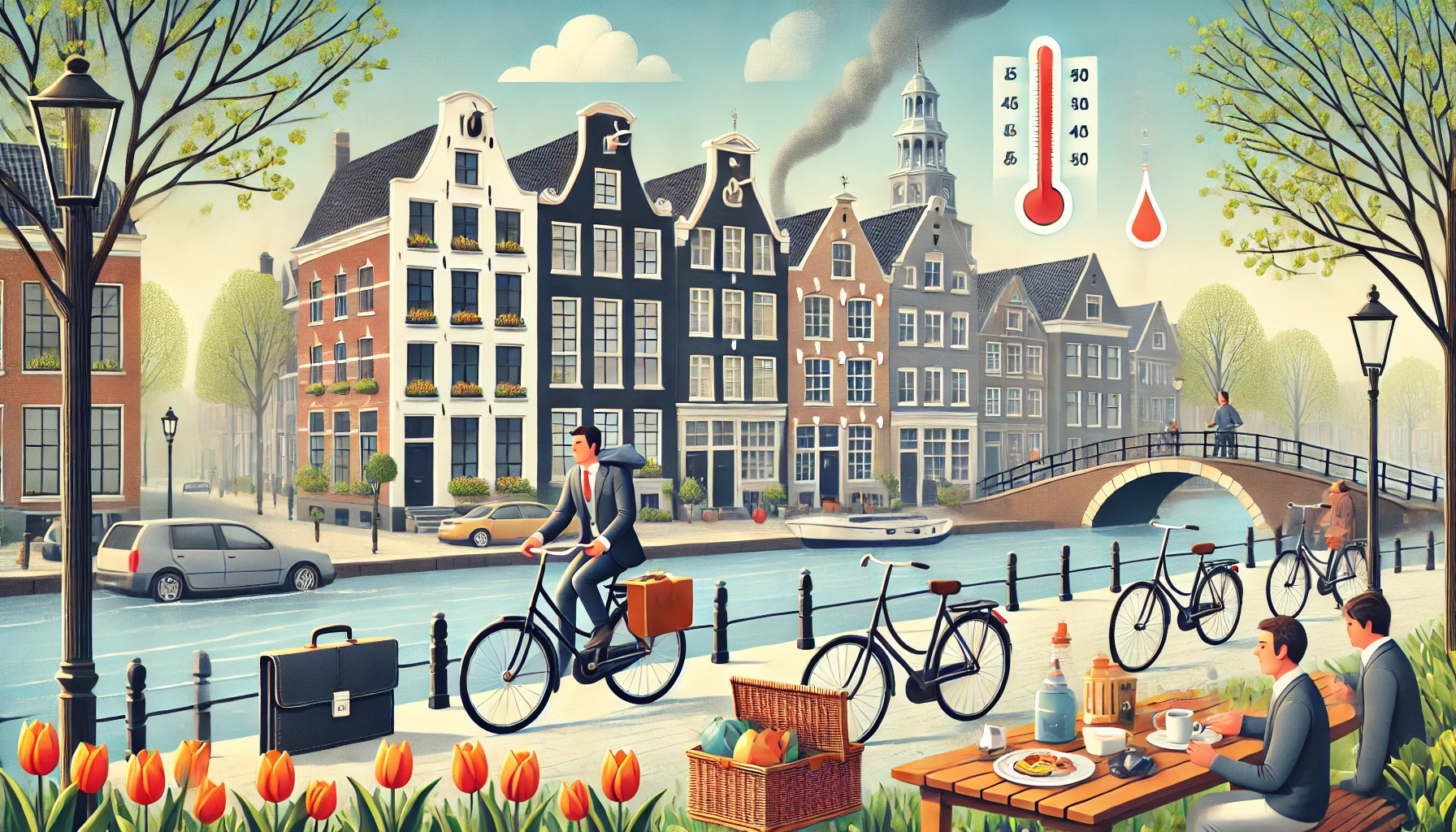 DALL·E 2024-11-28 13.44.31 - A visually engaging illustration titled 'Is the Netherlands the Right Fit for You_', featuring iconic elements of Dutch culture_ a scenic canal with c